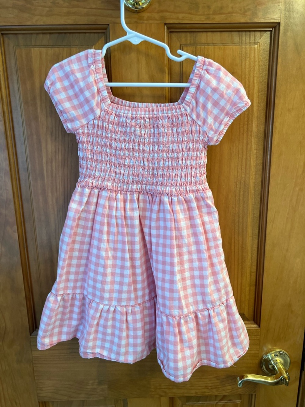 The Children's Place Pink Gingham Smocked Sundress